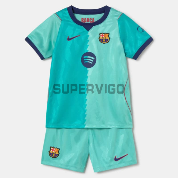 Camiseta Barcelona Tercera Equipación 2026/2027 Verde Niño Kit