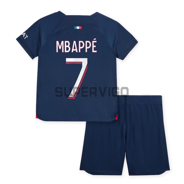 Camiseta Mbappé 7 PSG Primera Equipación 2023/2024 Niño Kit