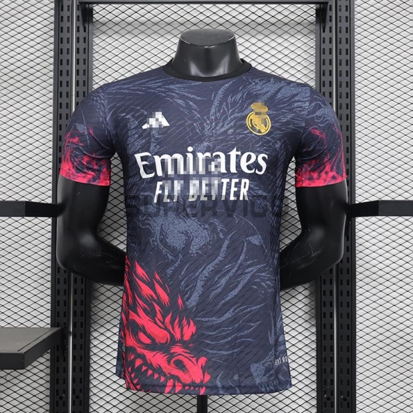 Camiseta Real Madrid 2024/2025 Azul Marino/Rojo (EDICIÓN JUGADOR)