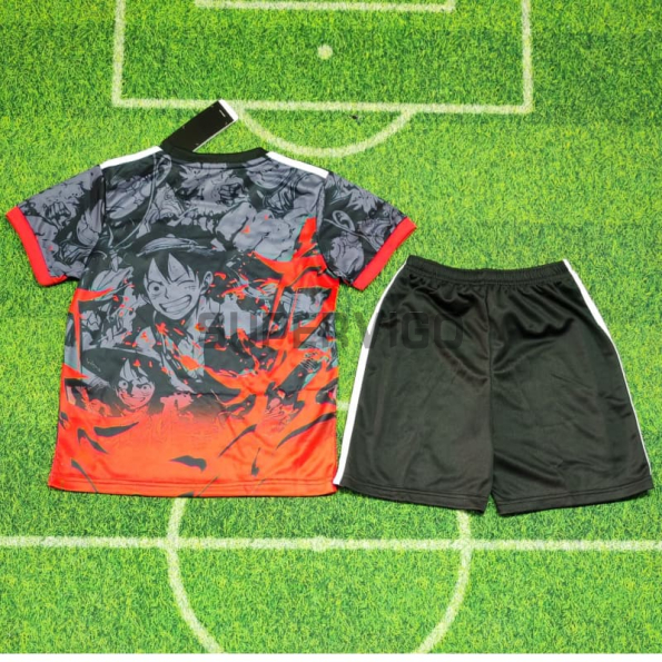 Camiseta Japón 2026 Edición Especial One Piece Negro/Rojo Niño Kit