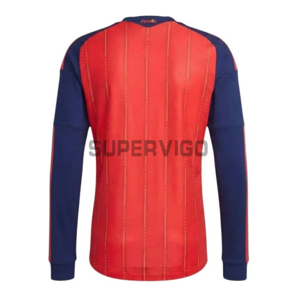 Camiseta España Primera Equipación Mundial 2026 ML Rojo/Azul 2 Estrellas