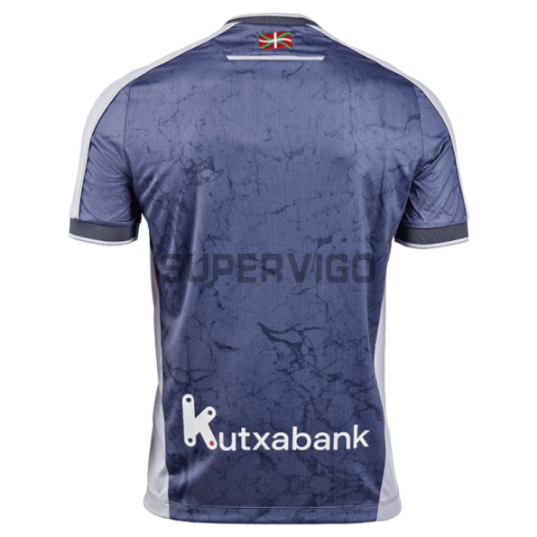Camiseta Real Sociedad Segunda Equipación 2025/2026 Azul Marino/Gris con Parche La Liga