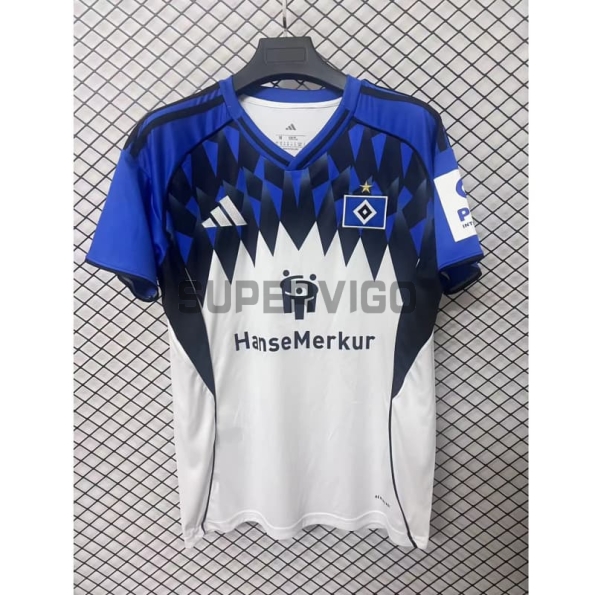 Camiseta Hamburger SV Primera Equipación 2025/2026 Blanco/Azul