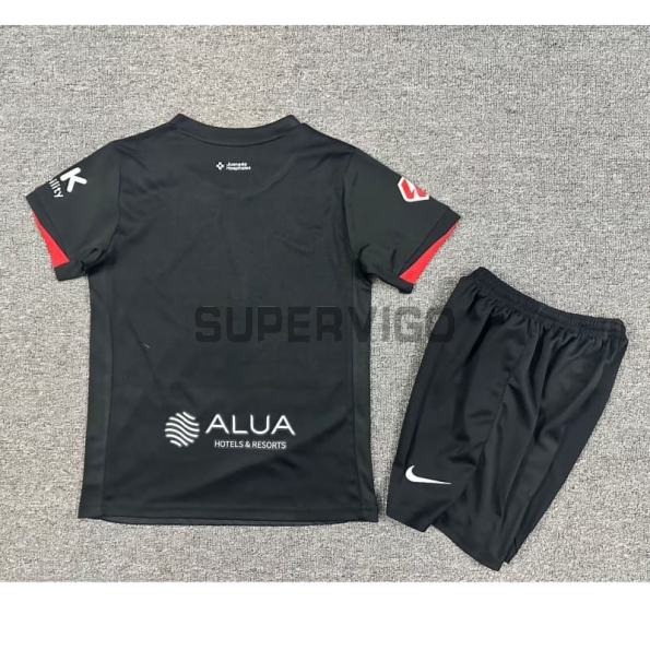 Camiseta RCD Mallorca Tercera Equipación 2025/2026 Negro Niño Kit con Parche La Liga