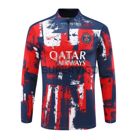 Sudadera de Entrenamiento PSG 2024/2025 Azul/Rojo