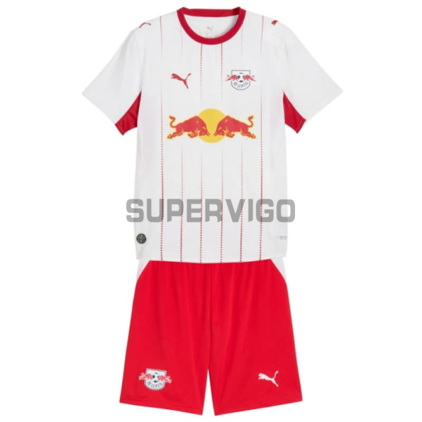 Camiseta Leipzig Primera Equipación 2026/2027 Rojo/Blanco Niño Kit