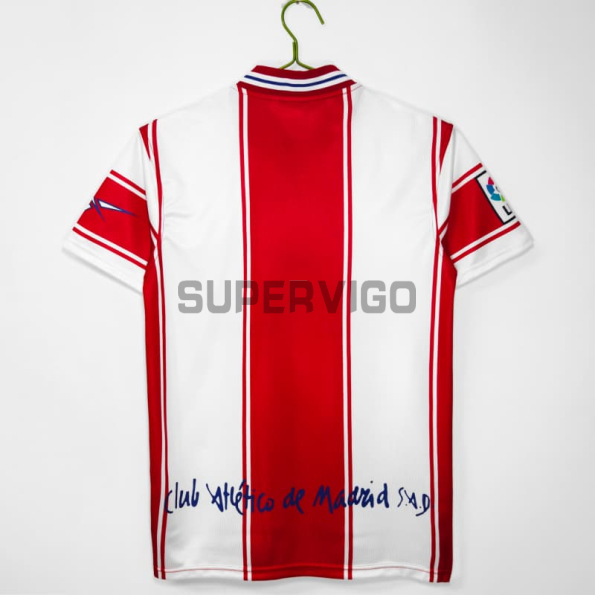 Camiseta Atletico de Madrid Primera Equipación Retro 1999/00 Blanco/Rojo