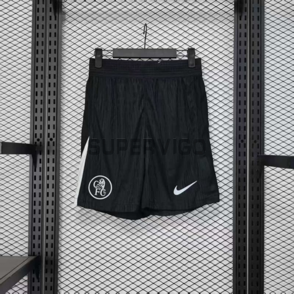 Pantalón Corto Chelsea Tercera Equipación 2025/2026 Negro (EDICIÓN JUGADOR)