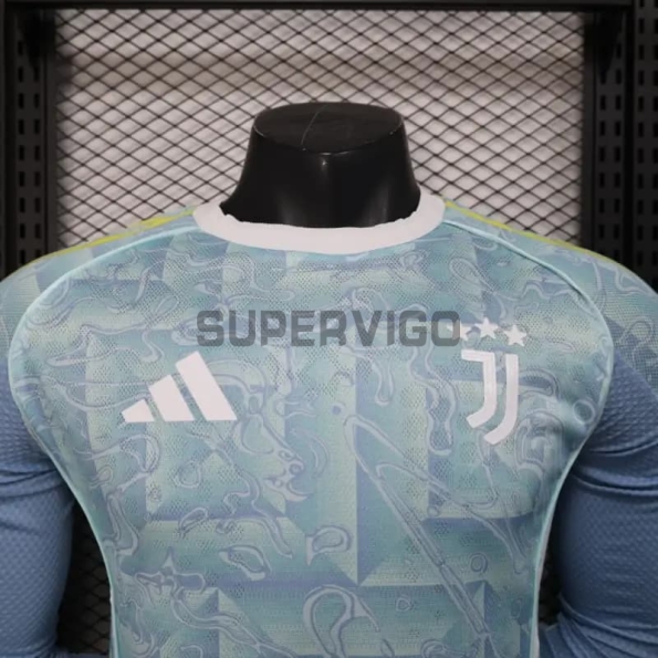 Camiseta Juventus Segunda Equipación 2025/2026 ML Turquesa (EDICIÓN JUGADOR)