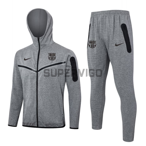 Chandal con Capucha Barcelona 2024/2025 Gris