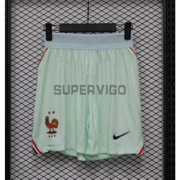 Pantalón Corto Francia Segunda Equipación Mundial 2026 Verde Menta (EDICIÓN JUGADOR)