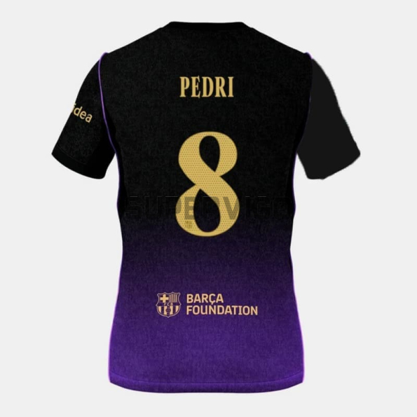 Camiseta PEDRI 8 Barcelona Segunda Equipación 2026/2027 Negro/Morado UCL