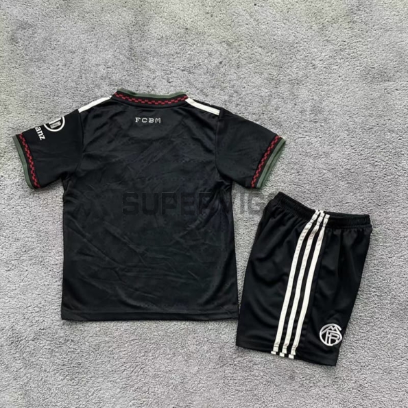 Camiseta Bayern Múnich Tercera Equipación 2025/2026 Negro Niño Kit
