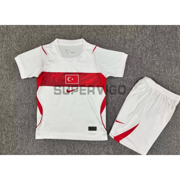 Camiseta Turquía Segunda Equipación Mundial 2026 Blanco Niño Kit