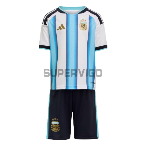 Camiseta Argentina Primera Equipación 2026 Azul/Blanco Niño Kit
