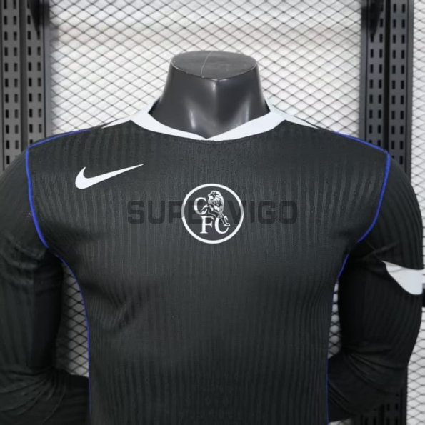 Camiseta Chelsea Tercera Equipación 2025/2026 ML Negro (EDICIÓN JUGADOR)