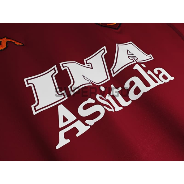 Camiseta AS Roma Primera Equipación Retro 2000/2001 ML Rojo