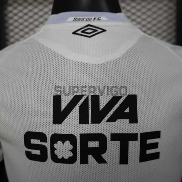 Camiseta Santos FC Primera Equipación 2025/2026 Blanco con Publicitario (EDICIÓN JUGADOR)