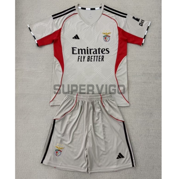 Camiseta Benfica Segunda Equipación 2025/2026 Gris