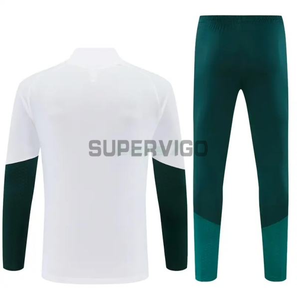 Sudadera De Entrenamiento Real Madrid 2026/2027 Niño Kit Blanco/Verde Oscuro