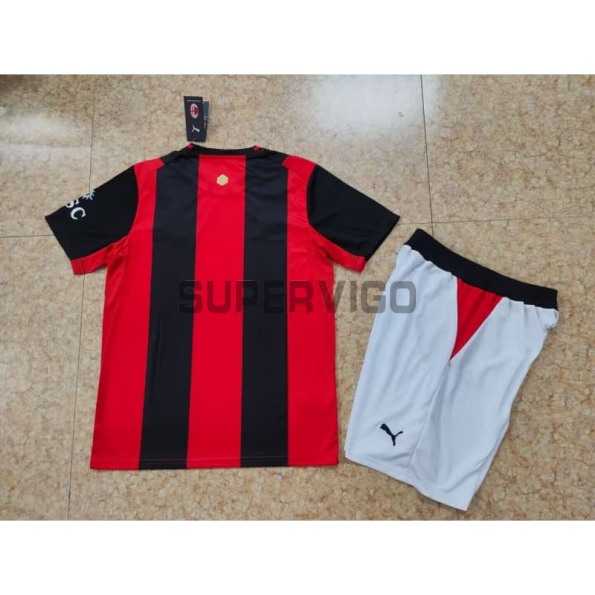 Camiseta AC Milan Primera Equipación 2026/2027 Rojo/Negro Niño Kit