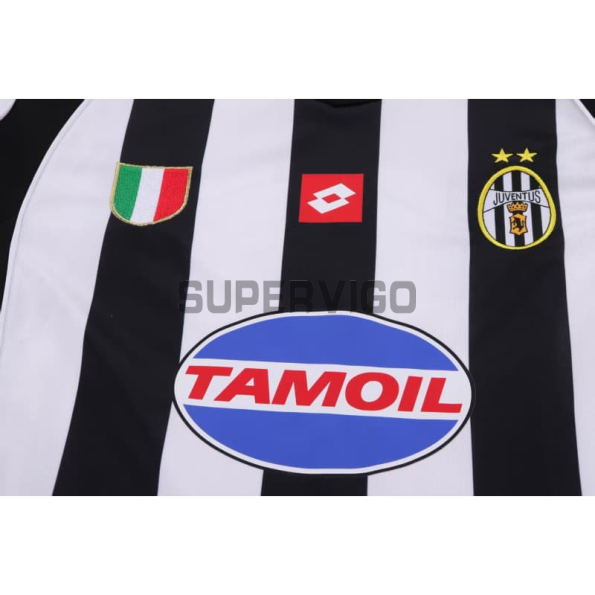 Camiseta Juventus Primera Equipación Retro 2002/03 Blanco/Negro Niño Kit