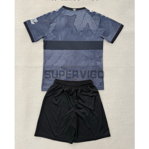 Camiseta VfB Stuttgart Tercera Equipación 2025/2026 Gris/Negro Niño Kit