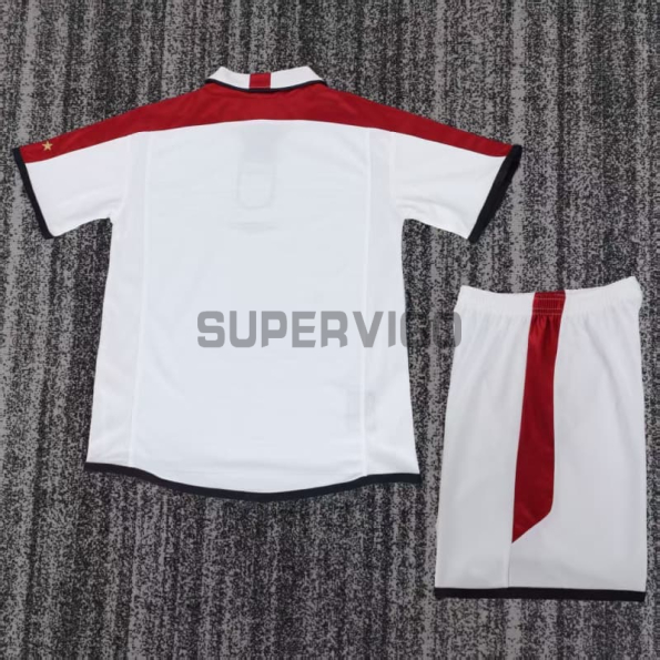 Camiseta Inglaterra Primera Equipación Retro 2004 Blanco Niño Kit