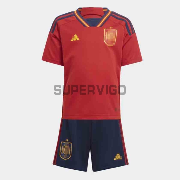Spain Kid's Soccer Jersey Home Kit 2022 World Cup