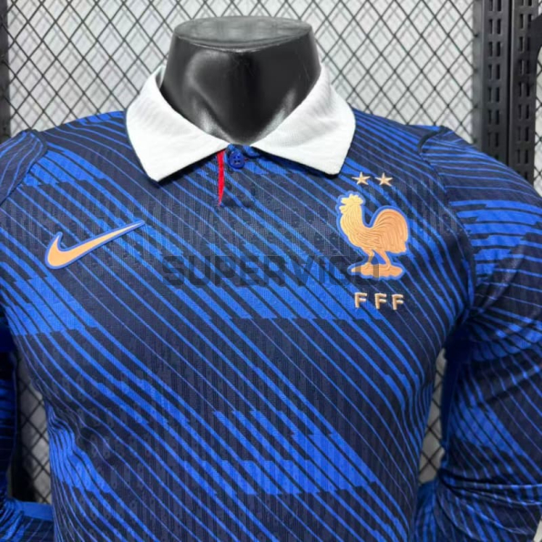 Camiseta Francia Primera Equipación Mundial 2026 ML Azul (EDICIÓN JUGADOR)