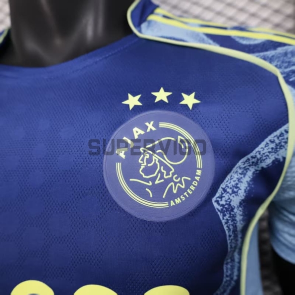 Camiseta Ajax Segunda Equipación 2025/2026 Azul (EDICIÓN JUGADOR)