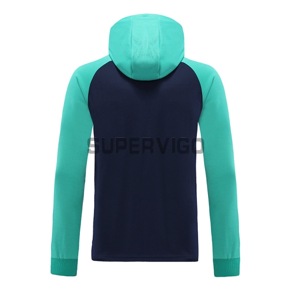 Barcelona Jacket 2022/2023 Hooded Green/Navy Blue