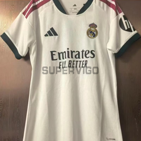 Camiseta Real Madrid Primera Equipación 2026/2027 Blanco Mujer con Parche HP