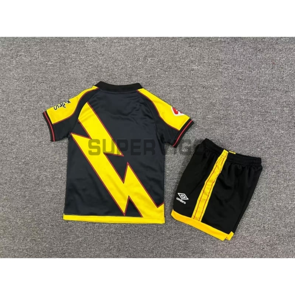 Camiseta Rayo Vallecano Tercera Equipación 2025/2026 Amarillo/Negro Niño Kit con Parche La Liga