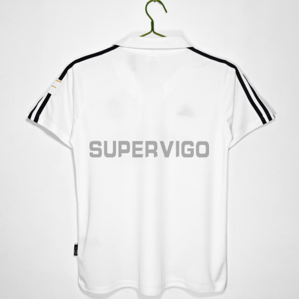 Camiseta Real Madrid Primera Equipación Retro 2002/03 Blanco con Publicitario