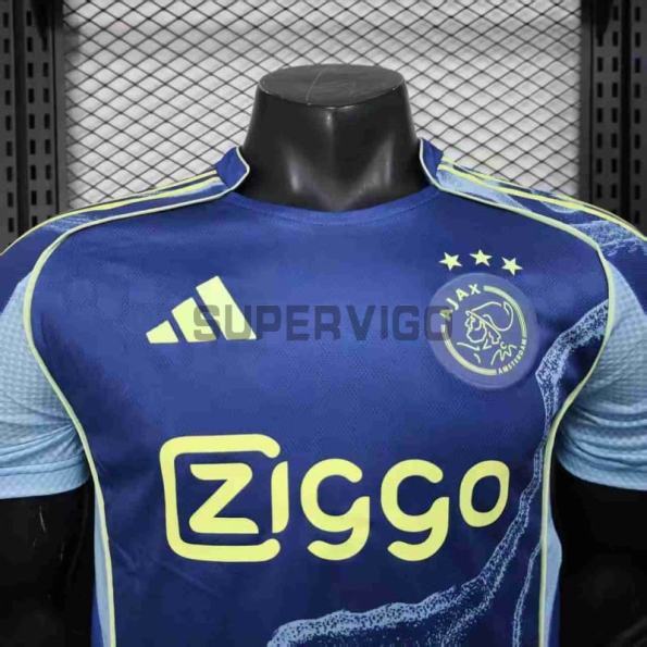 Camiseta Ajax Segunda Equipación 2025/2026 Azul (EDICIÓN JUGADOR)