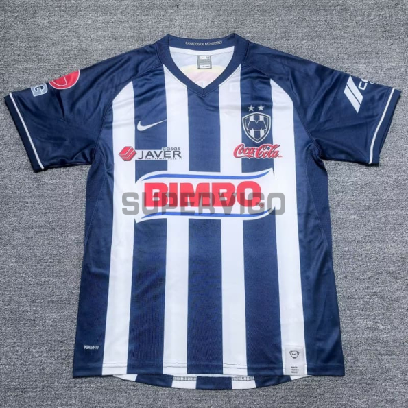 Camiseta Monterrey Primera Equipación Retro 2008 Azul Marino/Blanco