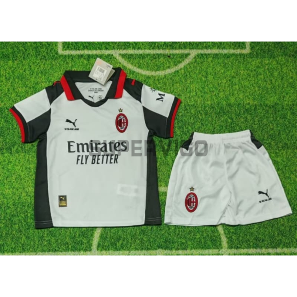 Camiseta AC Milan x Slam Jam 2026/2027 Edición Especial Plata Niño Kit