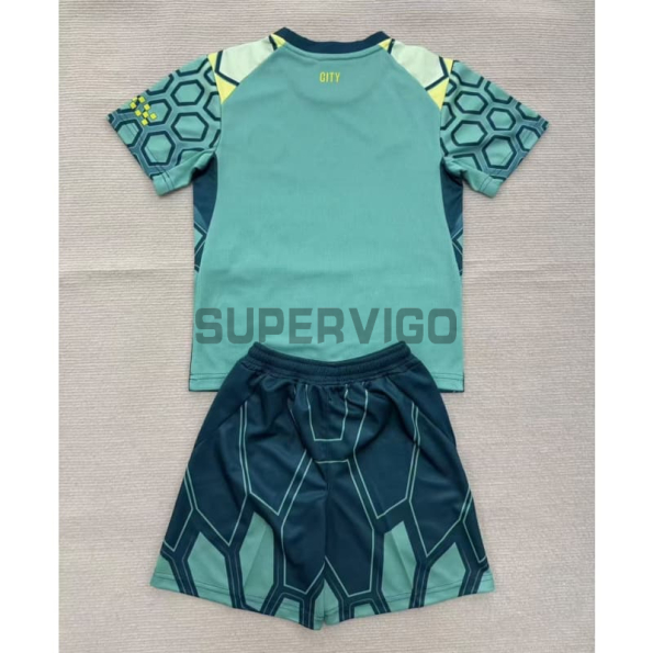 Camiseta de Portero Manchester City 2026/2027 Verde Niño Kit