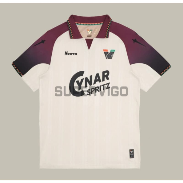 Camiseta Venezia FC Segunda Equipación 2025/2026 Beige/Rojo Oscuro