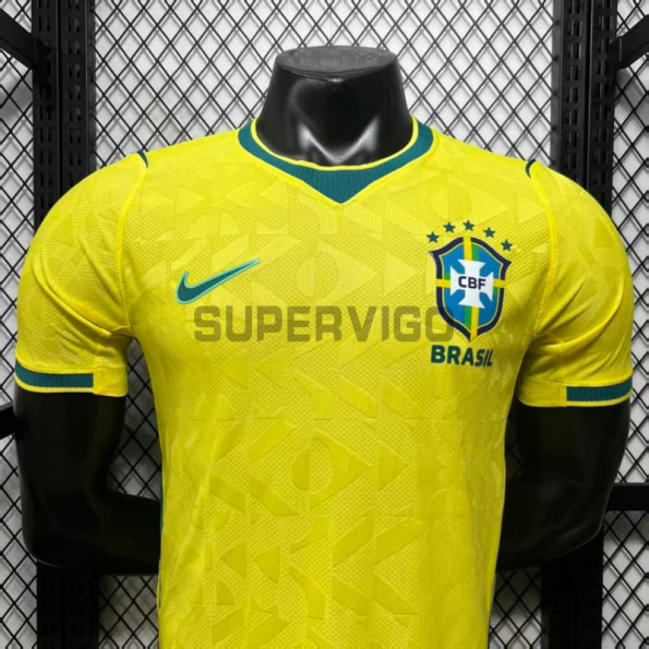 Camiseta Brasil Primera Equipación Mundial 2026 Amarillo (EDICIÓN JUGADOR)