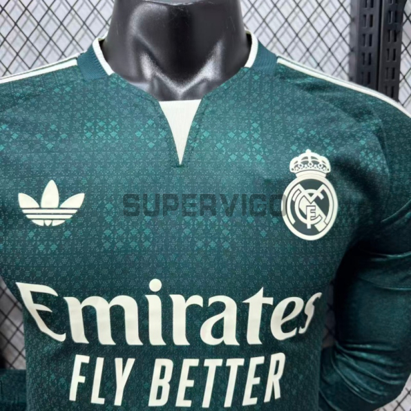 Camiseta Real Madrid Segunda Equipación 2026/2027 ML Verde Oscuro (EDICIÓN JUGADOR)
