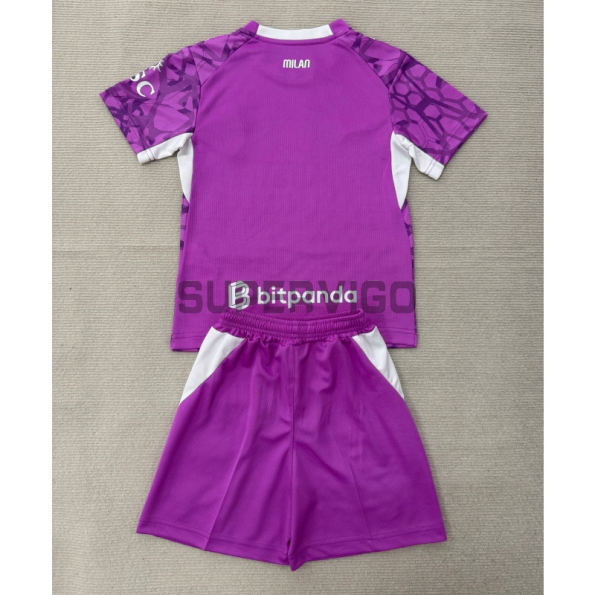 Camiseta de Portero AC Milan Segunda Equipación 2026/2027 Rosa Niño Kit