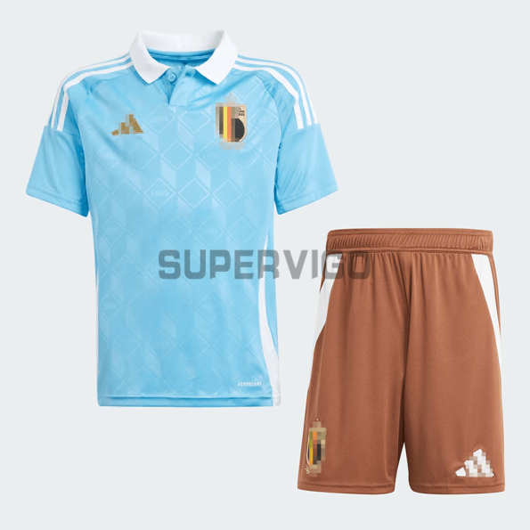 Camiseta Bélgica Segunda Equipación 2024 Niño Kit