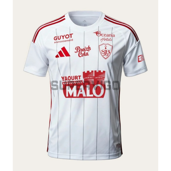 Camiseta Stade Brestois Segunda Equipación 2025/2026 Blanco