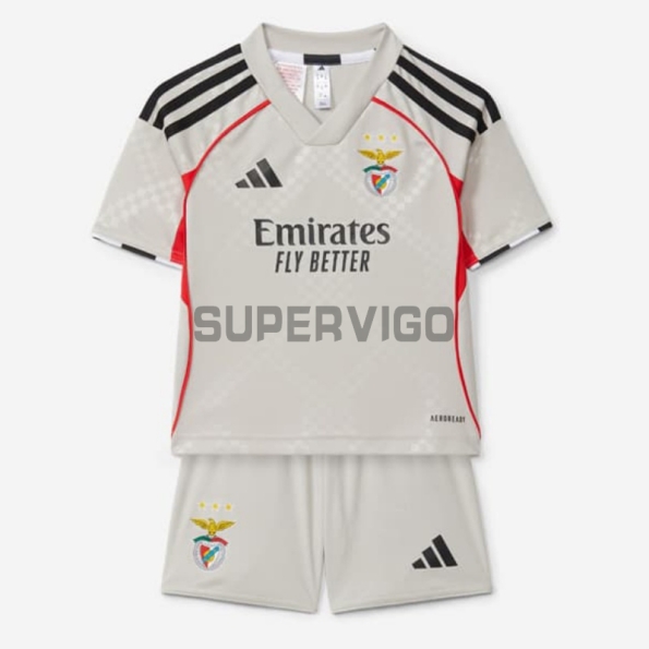 Camiseta Benfica Segunda Equipación 2025/2026 Gris