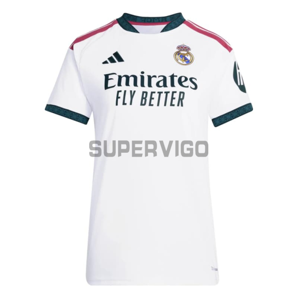 Camiseta Real Madrid Primera Equipación 2026/2027 Blanco Mujer con Parche HP