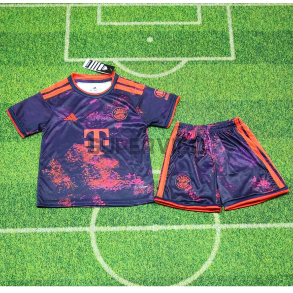 Camiseta Bayern Múnich Tercera Equipación 2026/2027 Morado Niño Kit