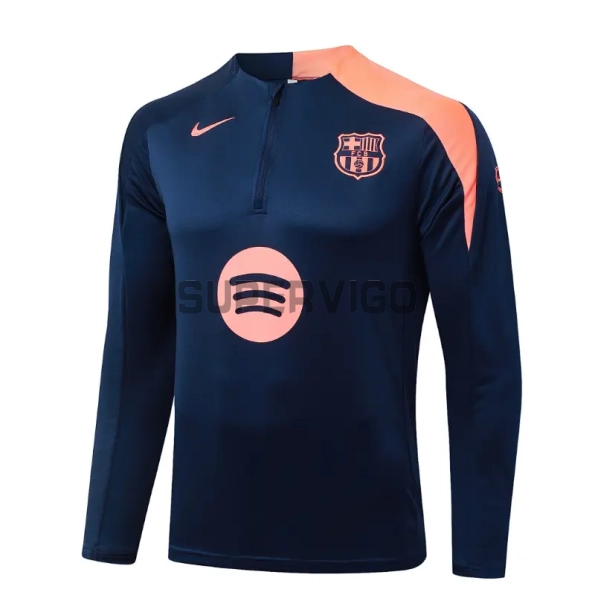Sudadera De Entrenamiento Barcelona 2025/2026 Azul Marino/Naranja