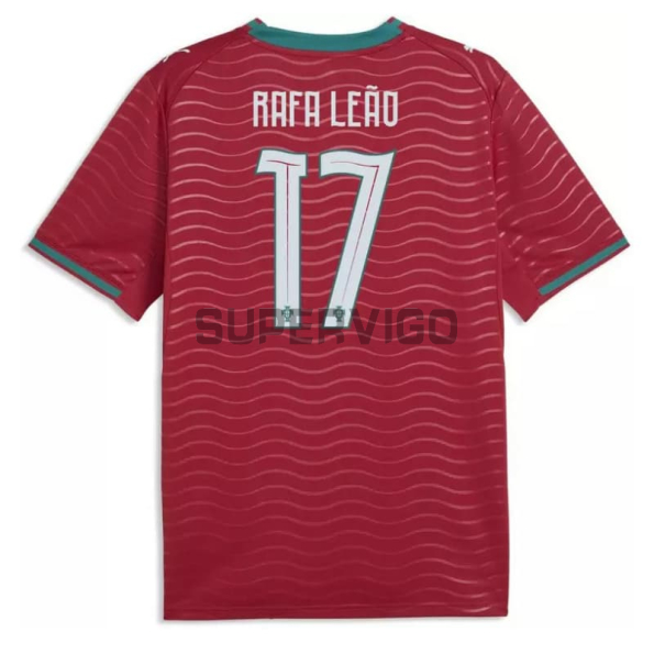 Camiseta Rafa Leão 17 Portugal Primera Equipación 2026 Rojo